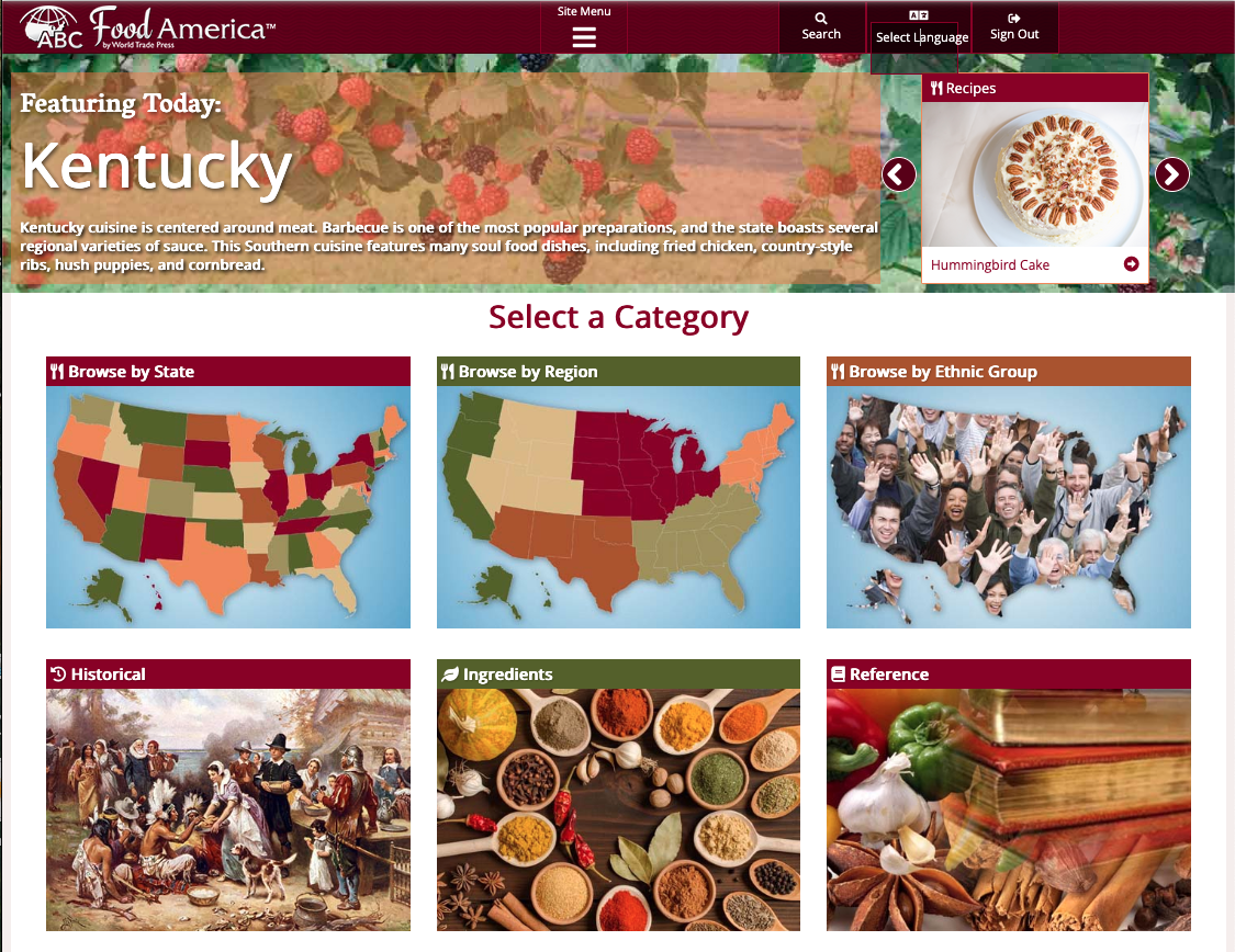 ABC World Culture Navigation Screenshot