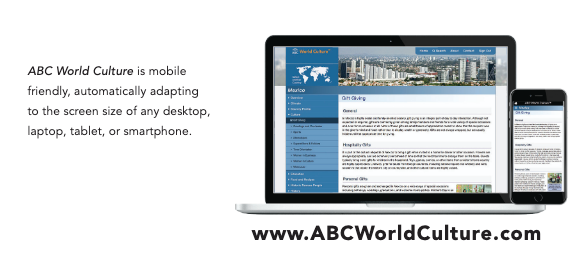 An image of a laptop and a mobile phone featuring ABC World Culture