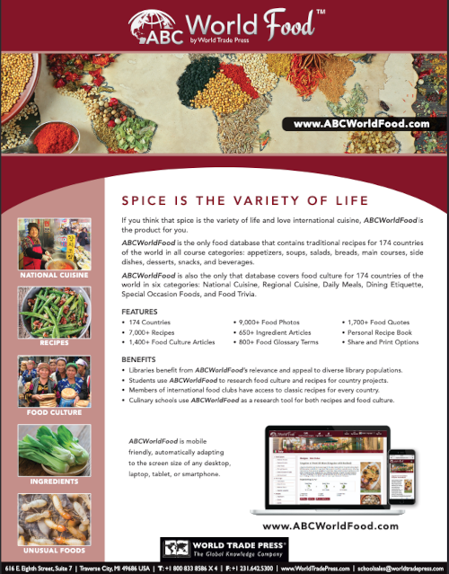 ABC World Food product sheet cover page
