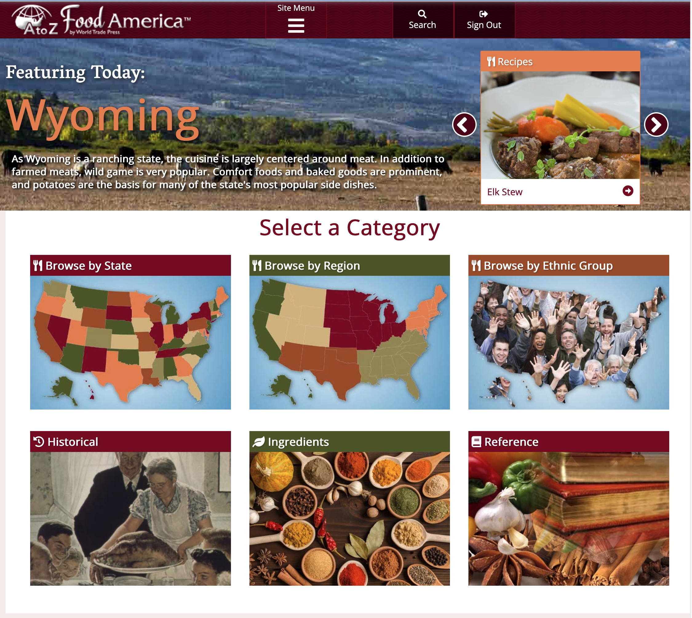 A to Z World Culture Navigation Screenshot
