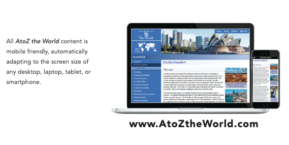 An image of a laptop and a mobile phone featuring A to Z the World