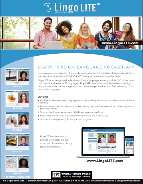 Lingo Lite product sheet cover page