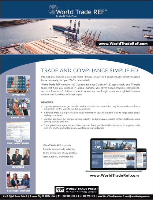 World Trade Ref product sheet cover page